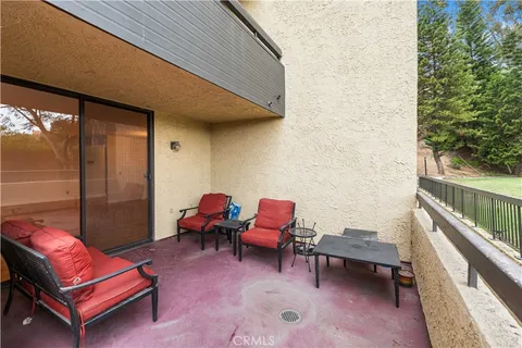 a view of outdoor space with seating