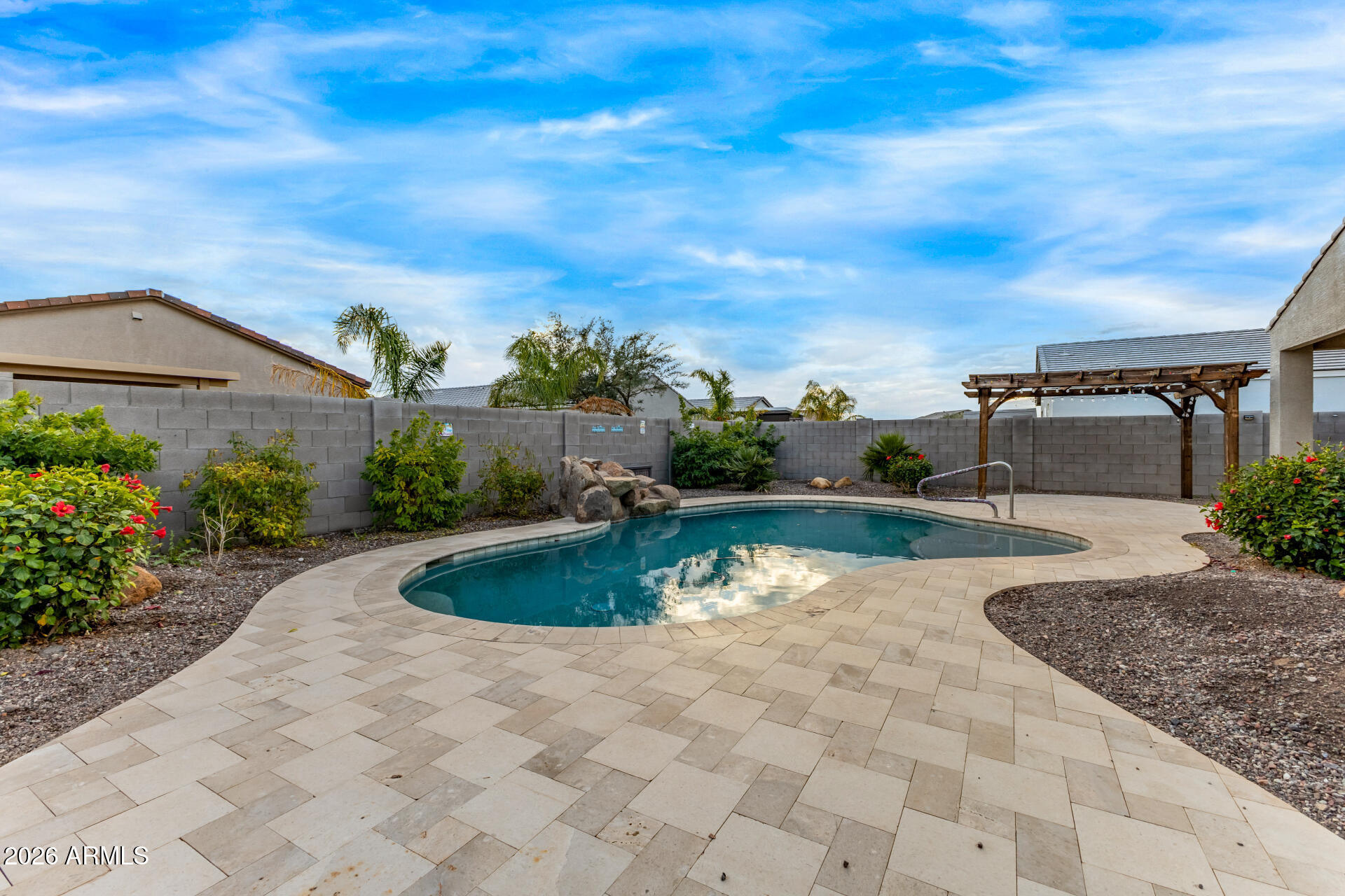 4337 East Italian Trotter Road San Tan Valley, AZ 85140 - Photo 33 of 35 a view of a swimming pool with a patio