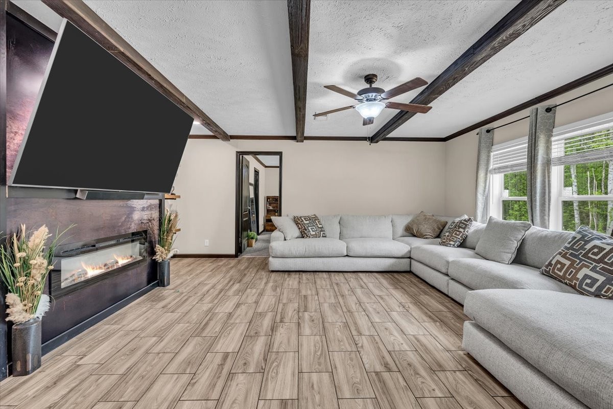 195 Roddy Springs Road Coalmont, TN 37313 - Photo 6 of 44 a living room with furniture and a flat screen tv