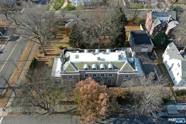 an aerial view of a city