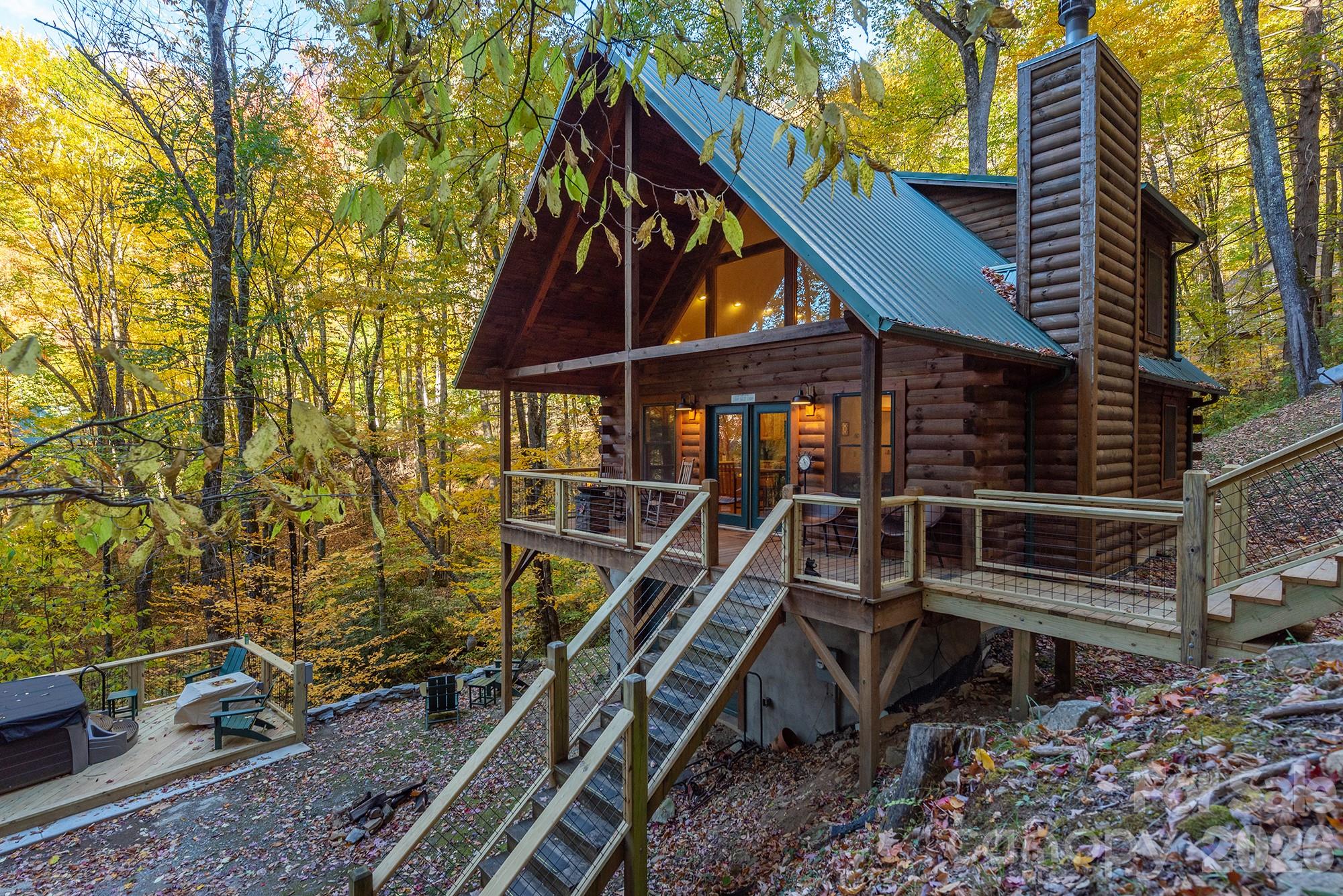 100 Candlemaker Trail Maggie Valley, NC 28751 - Photo 2 of 34 a front view of a house with a yard