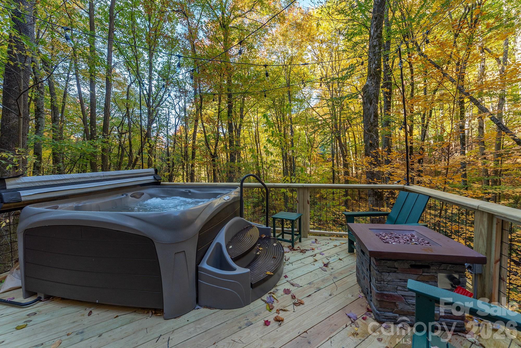 100 Candlemaker Trail Maggie Valley, NC 28751 - Photo 25 of 34 a view of a chairs and table in the terrace