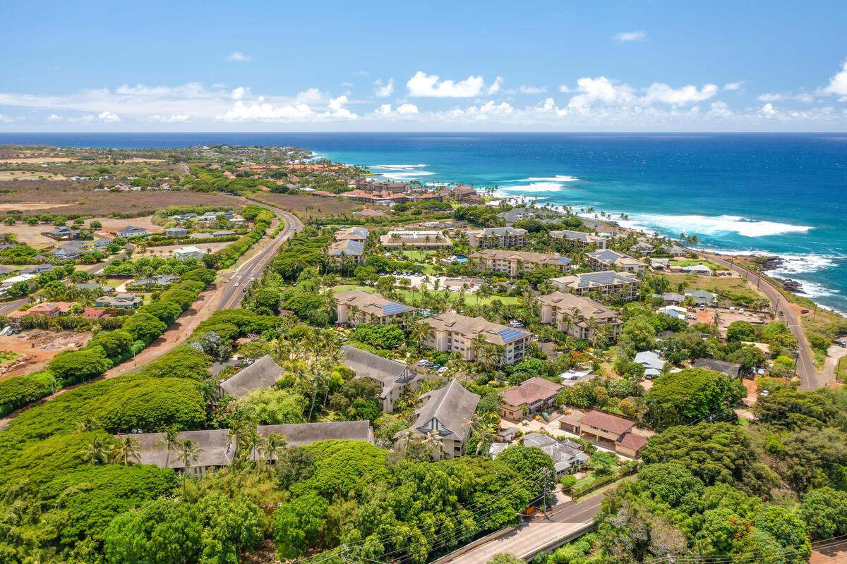 2721 Poipu Road, Unit 100 Koloa, HI 96756 - Photo 26 of 26 an aerial view of residential building and ocean