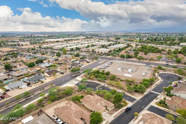 an aerial view of city