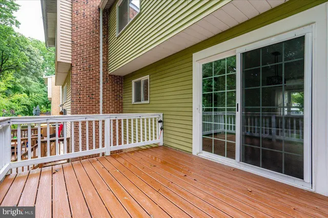 a view of a wooden deck