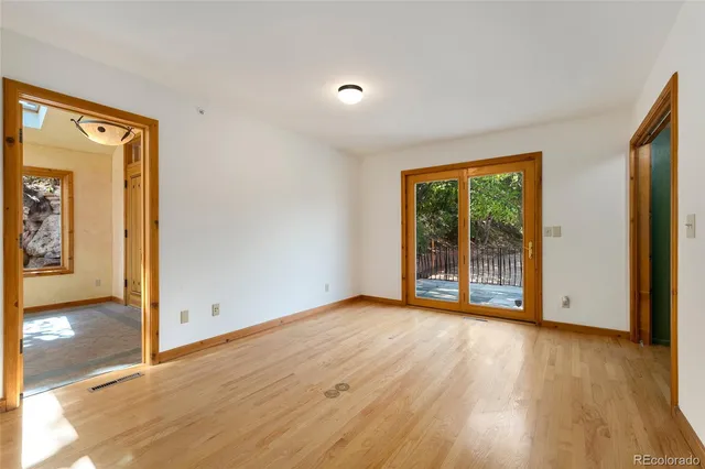 a view of a pathway of a building