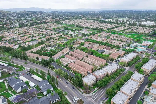 an aerial view of a city