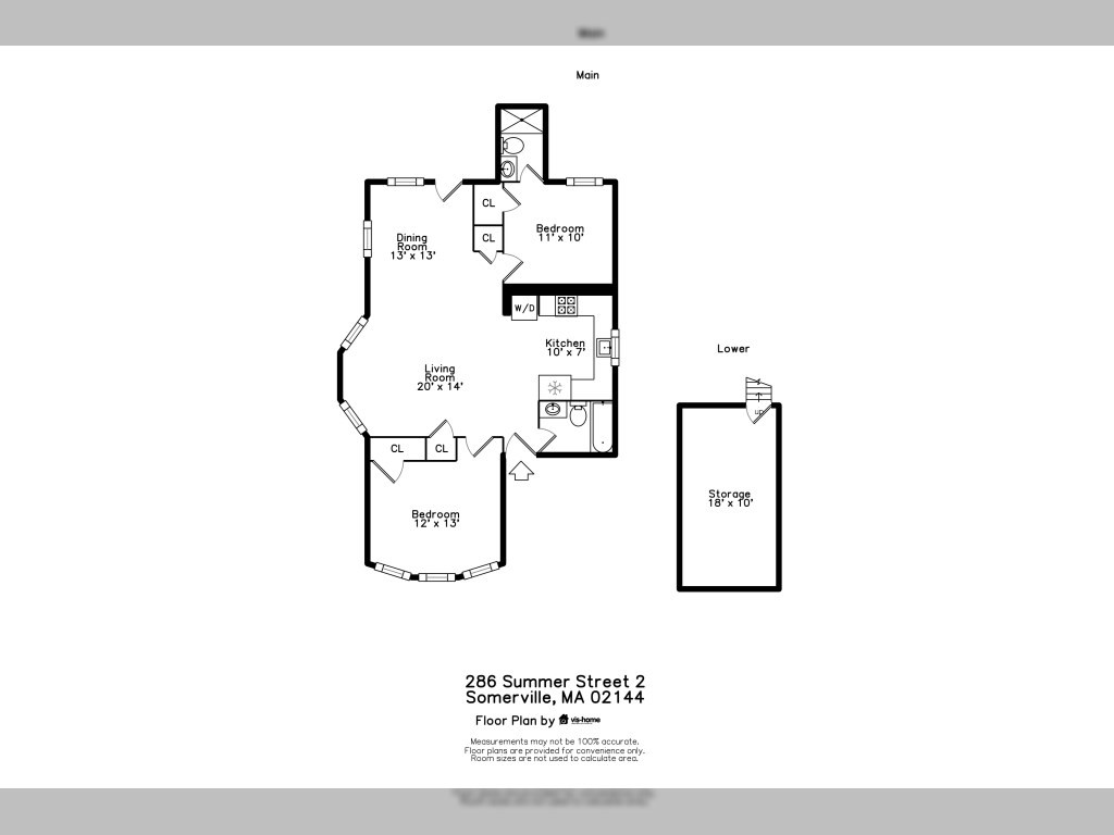286 Summer Street, Unit 2 Somerville, MA 02144 - Photo 37 of 37 a picture of a floor plan
