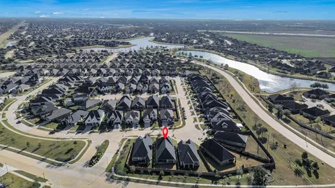 a view of a park with swings