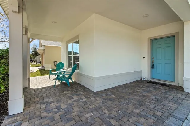a view of outdoor space with seating area
