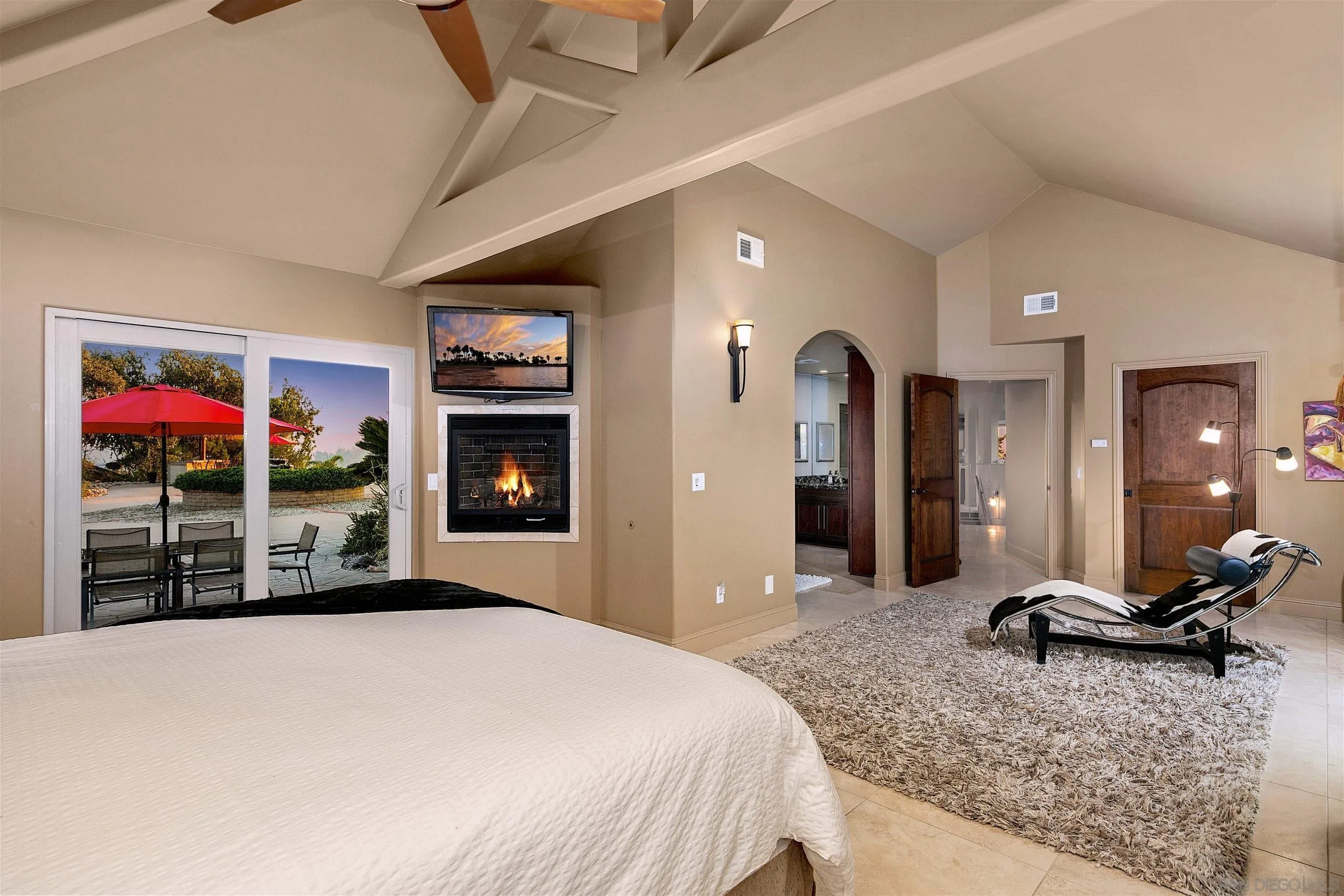 3480 Hidden Trail Drive Jamul, CA 91935 - Photo 24 of 38 a bedroom with a bed and a view of living room