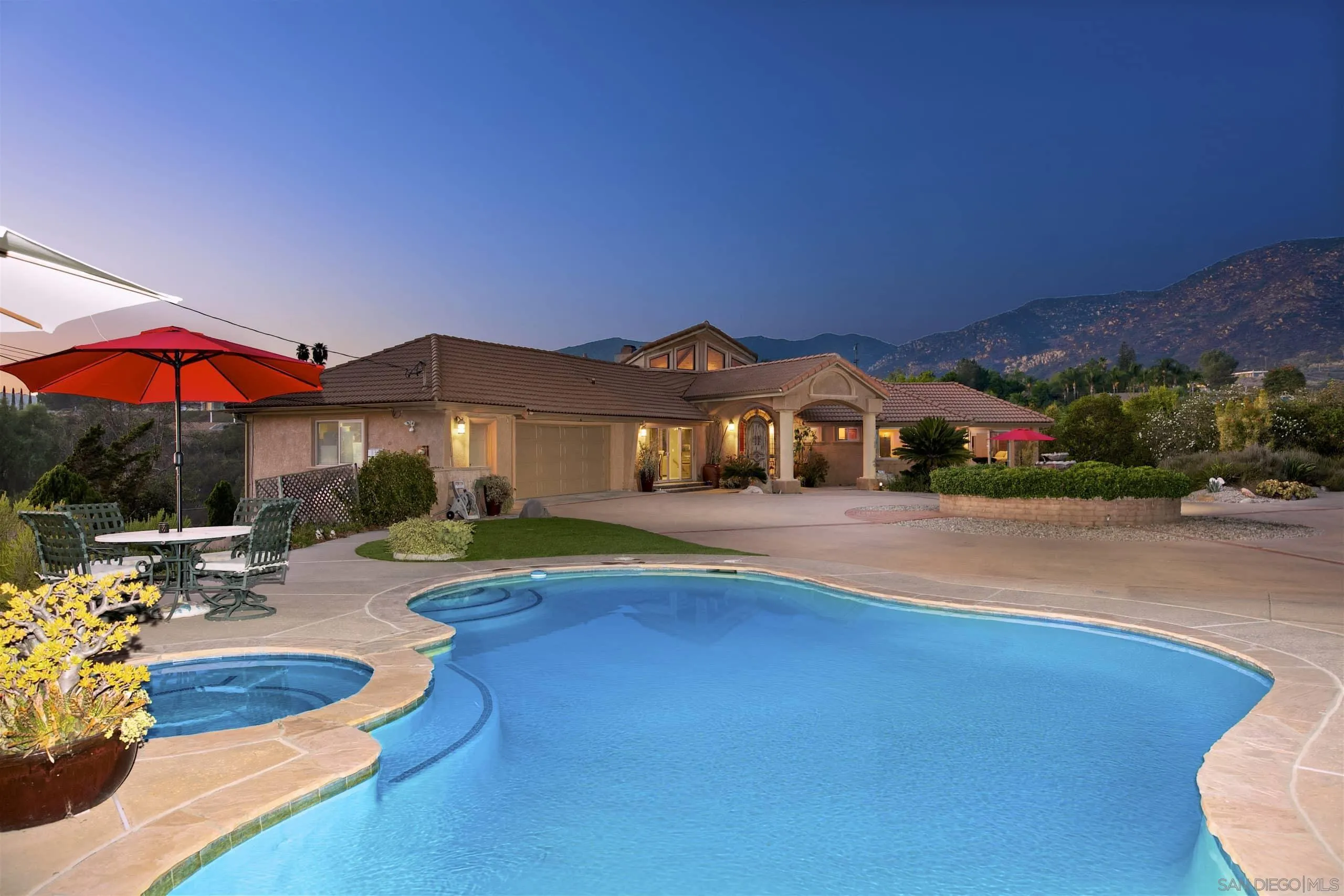 3480 Hidden Trail Drive Jamul, CA 91935 - Photo 8 of 38 a view of a house with swimming pool and sitting area
