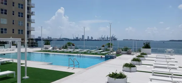 an outdoor space with patio