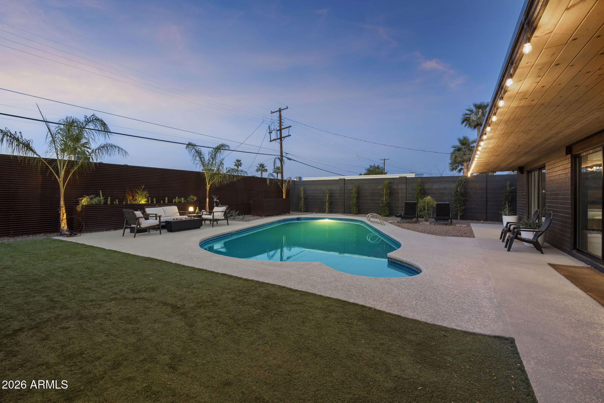 8124 East Granada Road Scottsdale, AZ 85257 - Photo 61 of 62 Corten corrugated steel fences + gates
