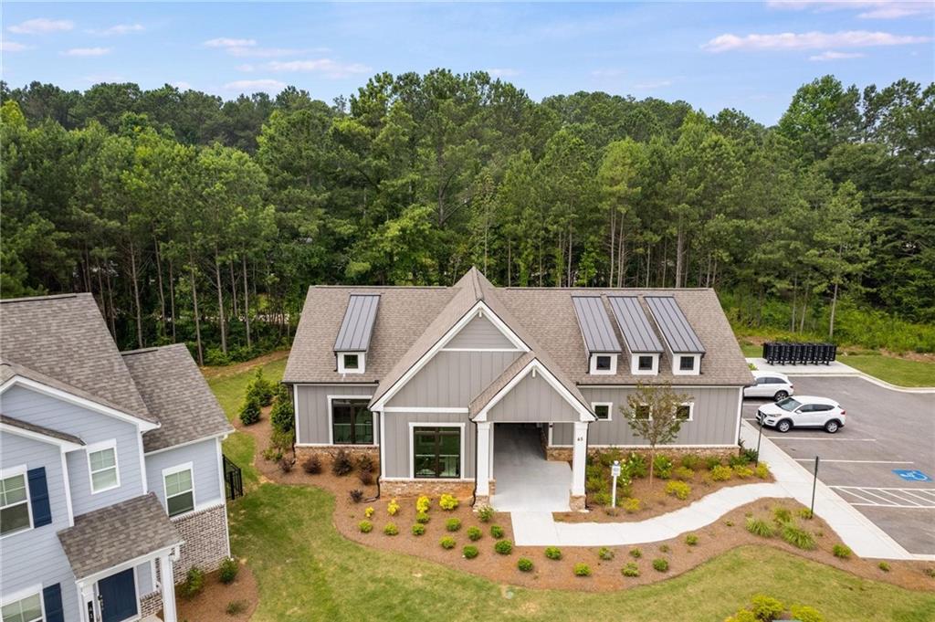 245 Crestbrook Lane Dallas, GA 30157 - Photo 46 of 47 an aerial view of a house with swimming pool garden and mountain view in back