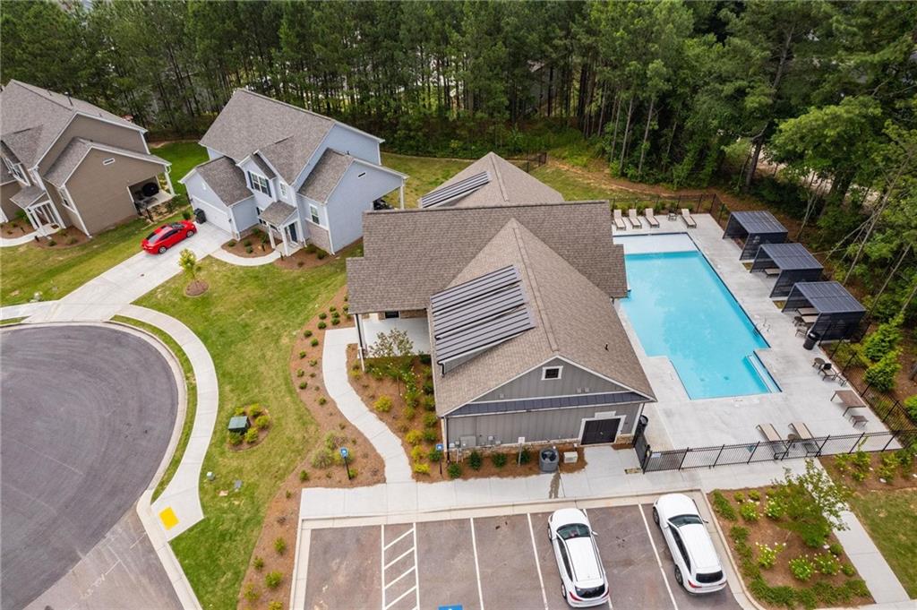 245 Crestbrook Lane Dallas, GA 30157 - Photo 47 of 47 an aerial view of a house with swimming pool and outdoor seating