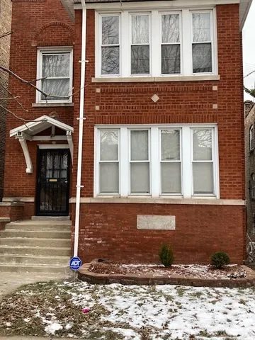 a front view of a building