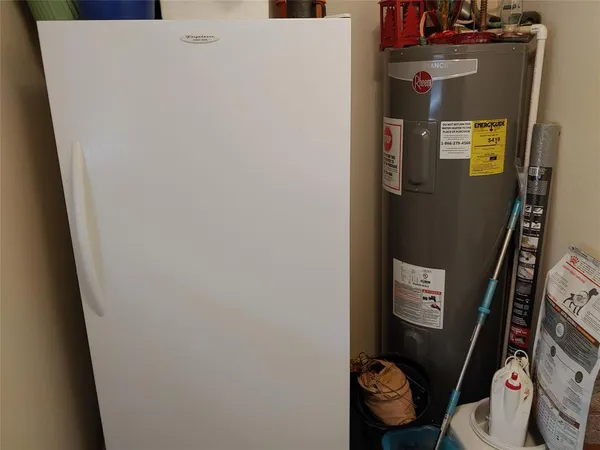 a close up of a storage and utility room