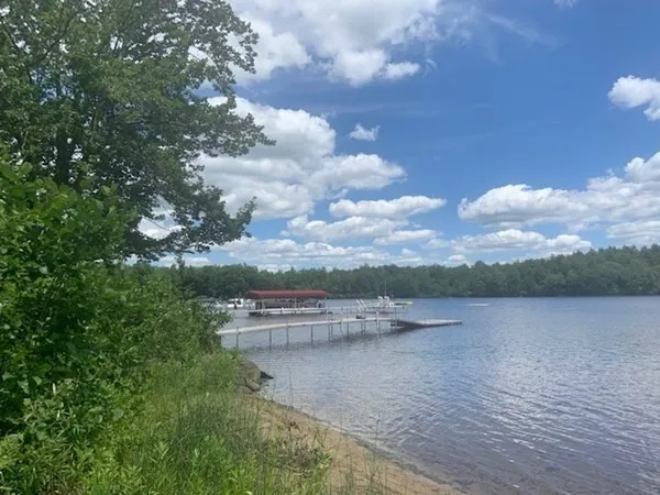a view of lake and mountain