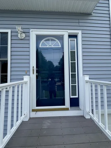 a view of front door of a house