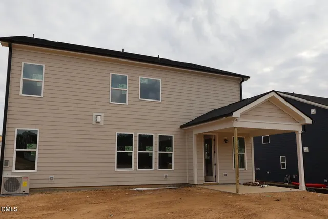 a front view of a house with windows
