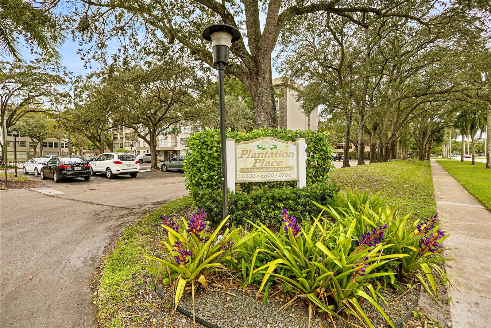 a view of street with parked cars