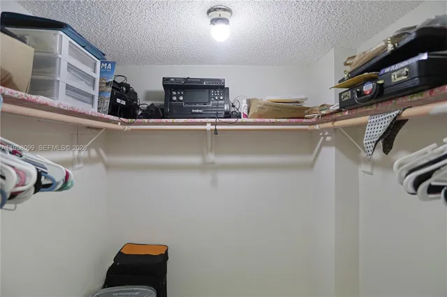 a close view of closet