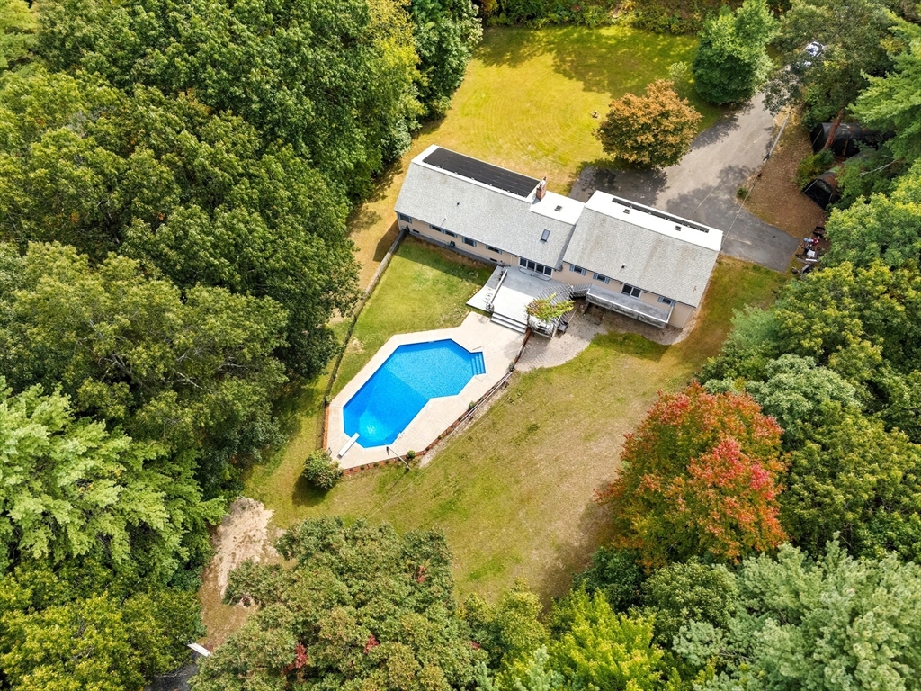 45 Red Gate Road Tyngsborough, MA 01879 - Photo 8 of 42 an aerial view of a house with swimming pool and garden