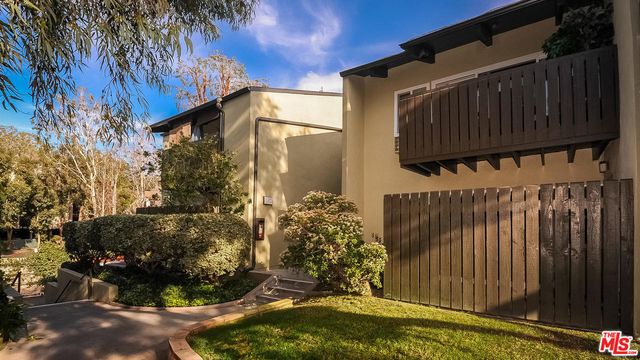 a view of a wooden door