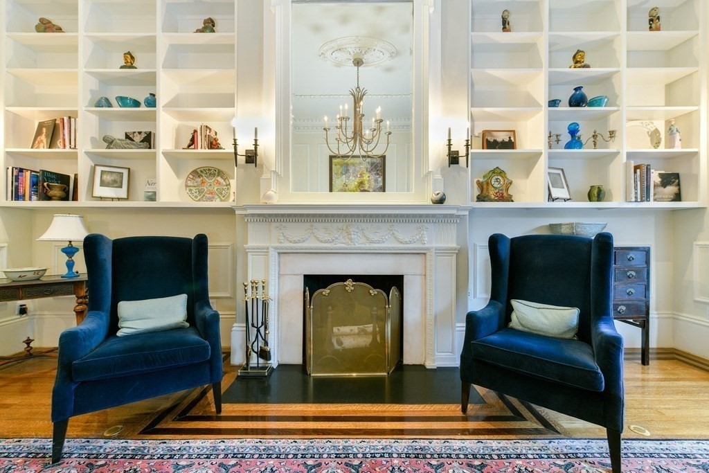 88 Beacon Street, Unit 3 Boston, MA 02108 - Photo 6 of 28 a living room with furniture and a fireplace