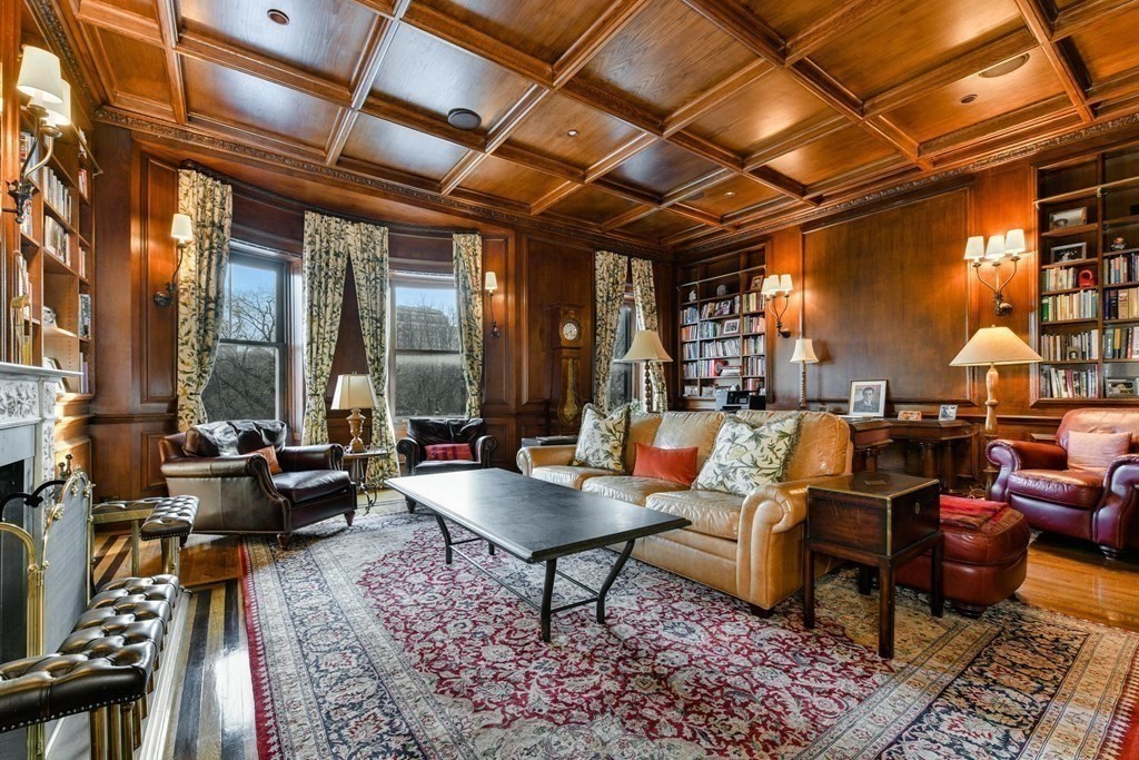 88 Beacon Street, Unit 3 Boston, MA 02108 - Photo 10 of 28 a living room with furniture and a chandelier