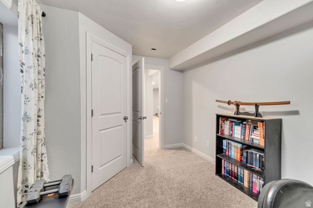 356 North 230 West Payson, UT 84651 - Photo 18 of 45 Carpeted room with a window featuring a deep sill, white trim, and a white interior door