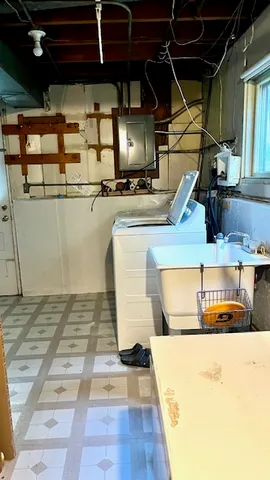 a kitchen with counter top space