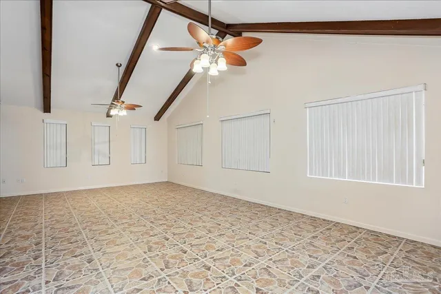 an empty room with a window