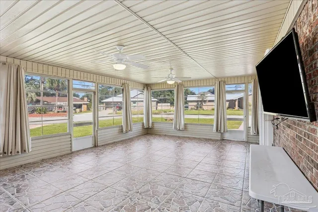 a view of a terrace with skyline