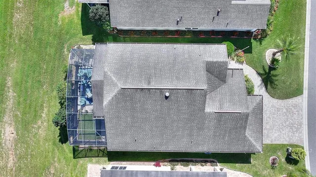 an aerial view of multiple house
