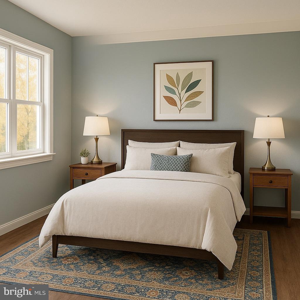 529 Cherrywood Road Front Royal, VA 22630 - Photo 14 of 28 a bedroom with a bed and a lamp on dresser