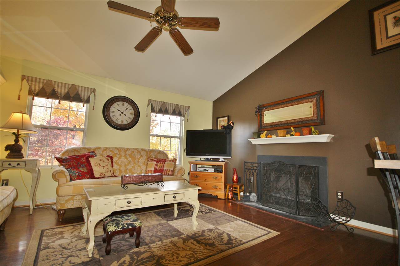 201 William Road Ruckersville, VA 22968 - Photo 7 of 23 a living room with furniture a clock and a fireplace