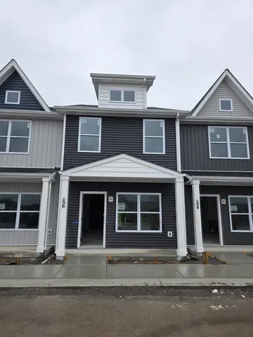 a front view of a house