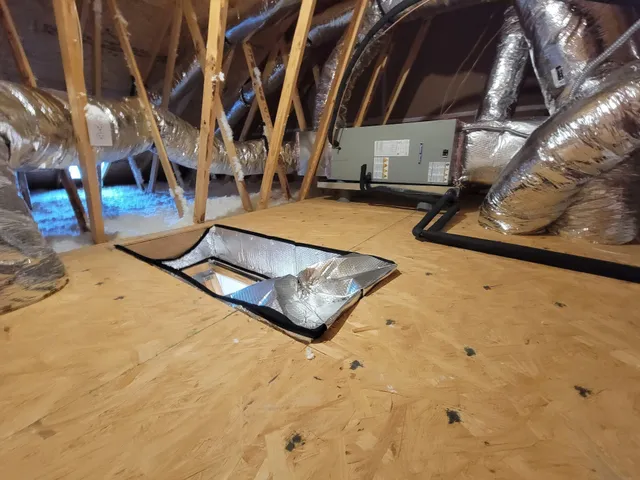 a sign board with a bench in a forest