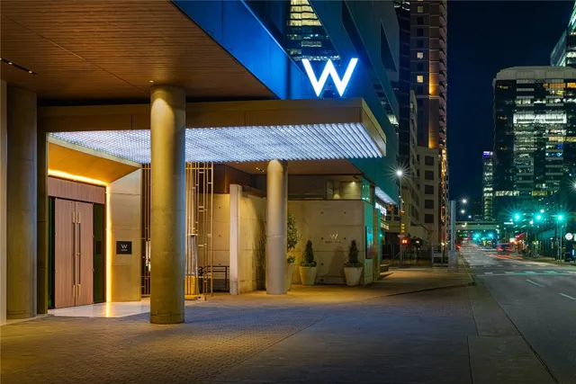 a view of a building with brick walls