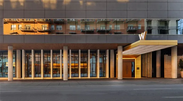 a view of a building with a window