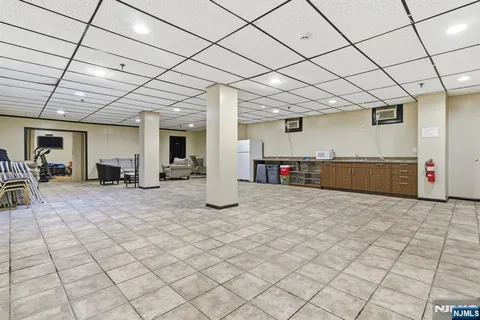a view of a building and a street