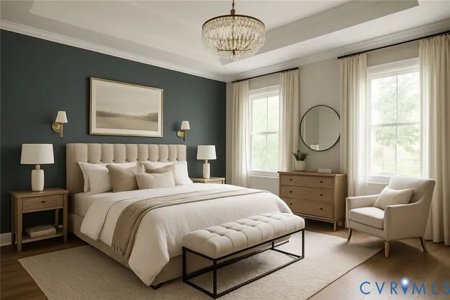 a bedroom with bed and a window