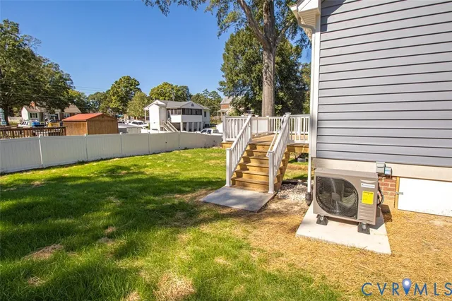 a view of deck with wooden floor and fence
