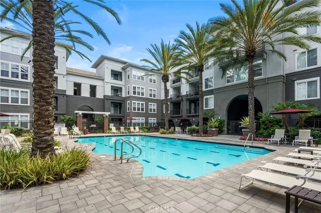 front view of a building with a yard