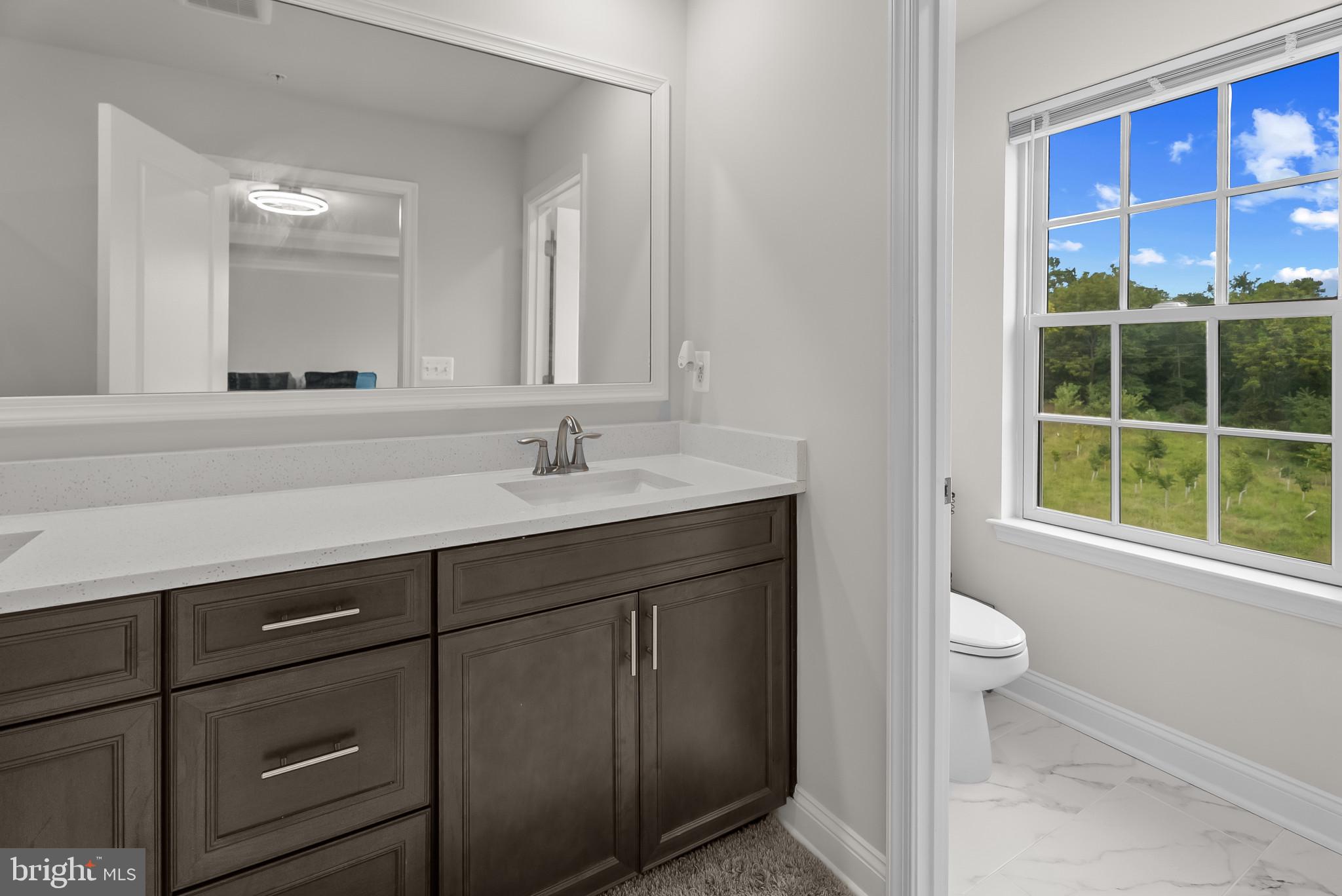 7202 Conley Alley Sykesville, MD 21784 - Photo 7 of 24 a bathroom with a sink vanity and a toilet