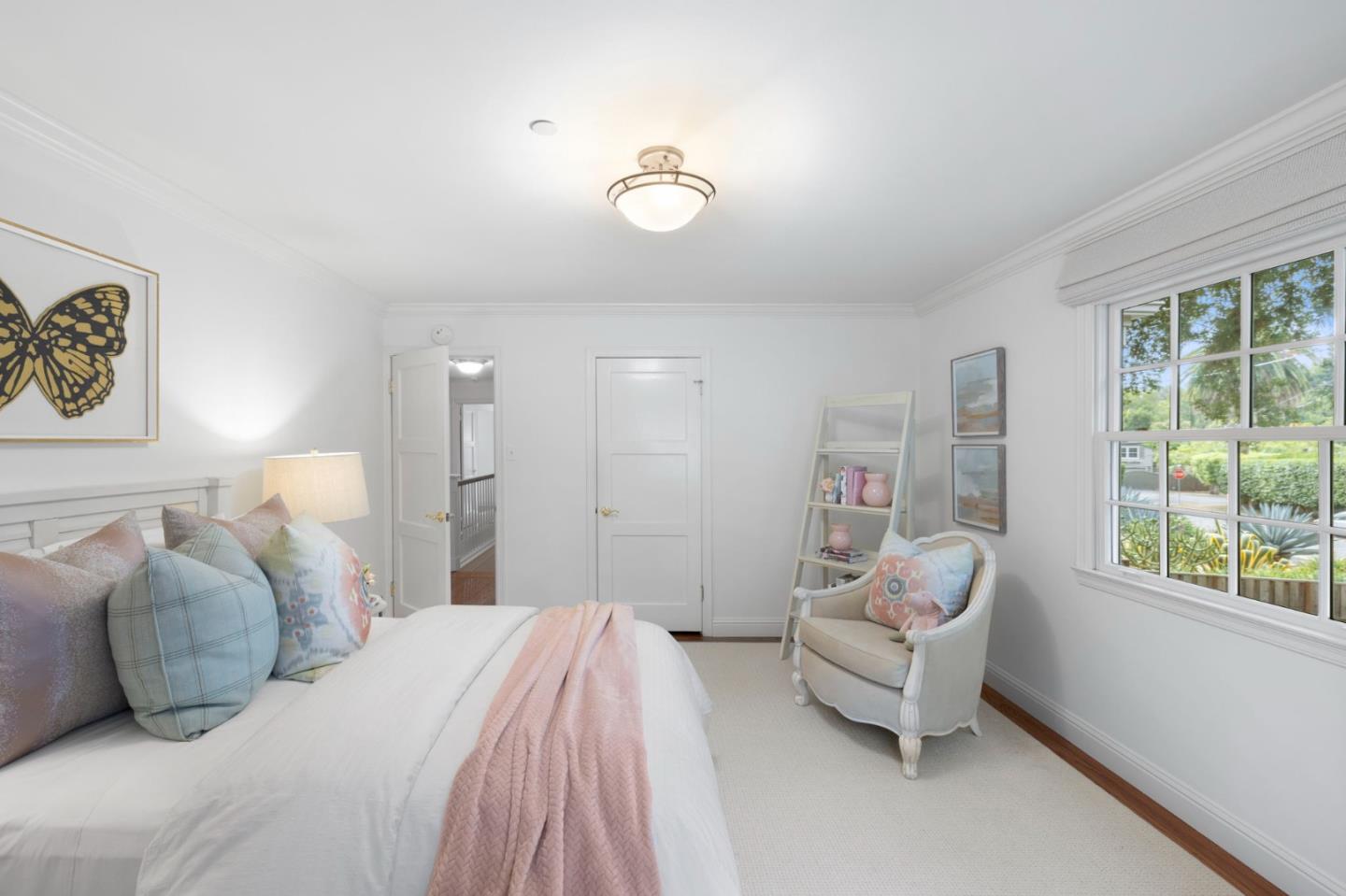 310 Ranelagh Road Hillsborough, CA 94010 - Photo 33 of 51 a bedroom with a bed and a window