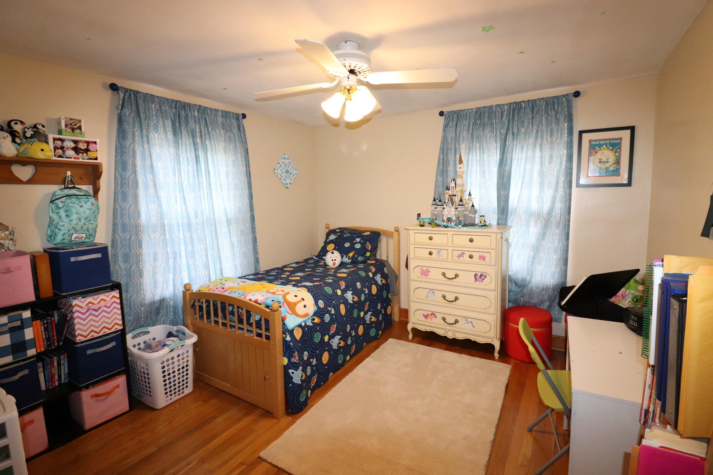 5108 Hazelridge Road Northwest Roanoke, VA 24012 - Photo 11 of 24 a bedroom with a bed and a chandelier