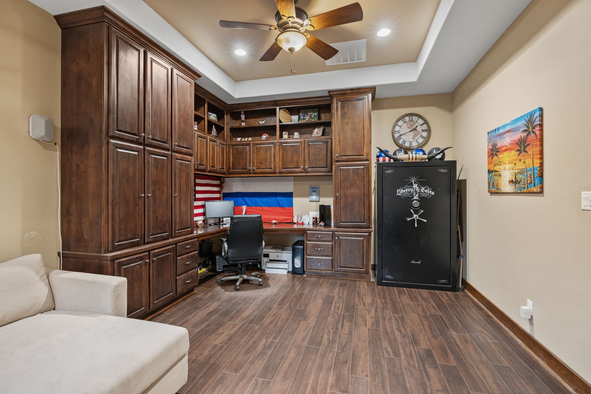 4999 Pin Oak Road Franklin, TX 77856 - Photo 19 of 47 a view of a livingroom with furniture and a ceiling fan
